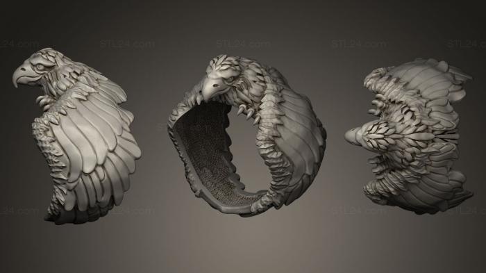 Jewelry rings (Hawk Ring, JVLRP_0019) 3D models for cnc